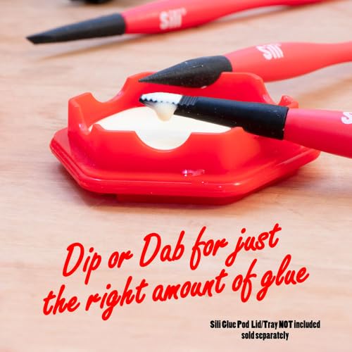 Sili Glue Brush Kit with Micro Wood Glue Applicator Brushes for Woodworking