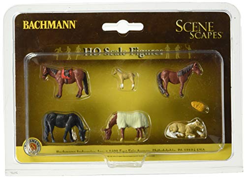 Scene Scapes - Miniture Figures - Horses (6Pcs/pk) - HO Scale