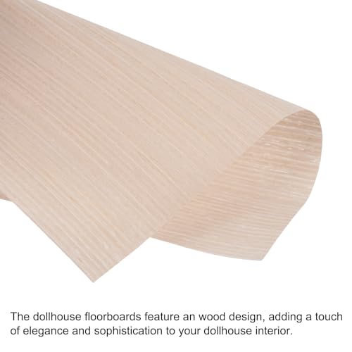 MECCANIXITY Pack of 5Pcs Dollhouse Floorboards 8.3"x5.8" Dollhouse Flooring