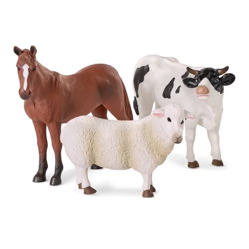 Terra by Battat Farm Animal Toys, 3-Piece Realistic Figurines, Animals