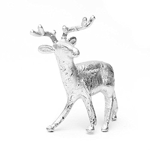 Factory Direct Craft Group of 12 Plastic Standing Antique Silver Deer for Christmas Villages and Everyday Crafting (1 3/4 Inch) - color: Antique Silver Deer (12pk), size: Package of 12