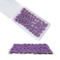 Woohome 53 Pcs DIY Miniature Flower Cluster Flower Vegetation Groups Purple Static Grass Tufts for Train Landscape Railroad Scenery Sand Military Layout Model Miniature Bases and Dioramas - color: Purple