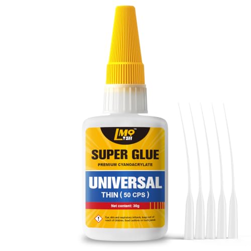 Thin Super Glue Liquid 30g, Fast CA Glue for Plastic Glass Ceramic Wood - size: 1oz, style: Thin