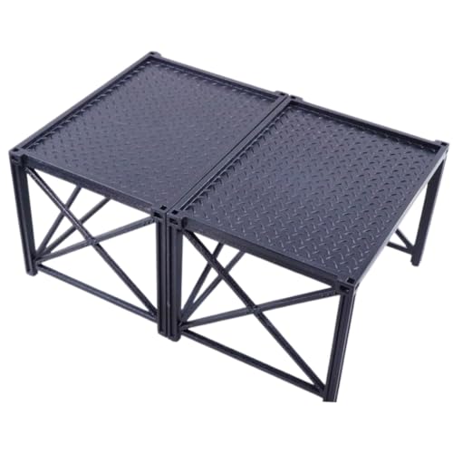 Japanese Miniature 2 pack Stackable Storage Rack, Scale Industrial Display Rack for anime figure Display and Mini Car Storage, Diorama Accessory, Made in Japan