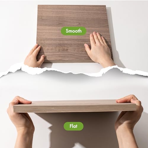ROBOTIME 6Pcs 3mm Walnut Plywood for Laser Cutting, 1/8 Plywood Crafting Wood 12"x12", Engraving and DIY Projects, Thin Walnut Boards for Wood Project and Engraving - color: Walnut, size: 1/8" x 12" x 12"-6 Pack