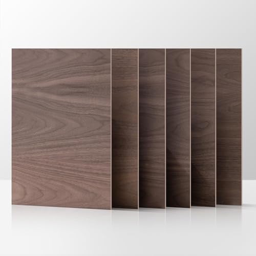 ROBOTIME 6-Pack 1/8" Walnut Plywood Sheets - 12 x 16 x 1/8 Inch - 3mm Laser Wood Sheets for Laser Cutting, Engraving & Wood Burning (Pyrography) - color: Walnut, size: 1/8" x 12" x 16"-6 Pack