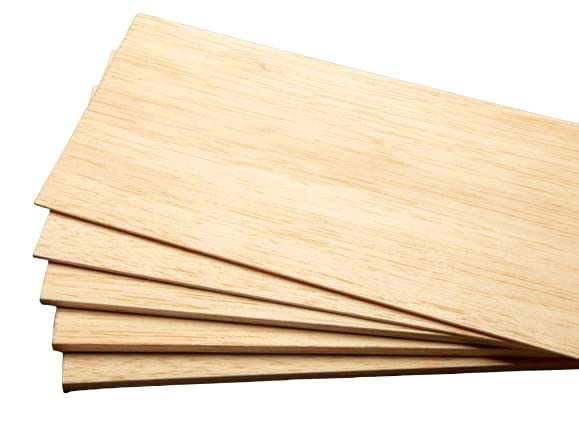Balsa Wood Sheets, Model Grade Hobby Craft Balsa Wood Thin Plank, Perfect for Modeling, Crafts, Hobbies, Laser, Wood Burning, Glider Airplanes by Binos (12" x 4" x 1/4", Pack of 20) - color: Pack of 20, size: 12" x 4" x 1/4"