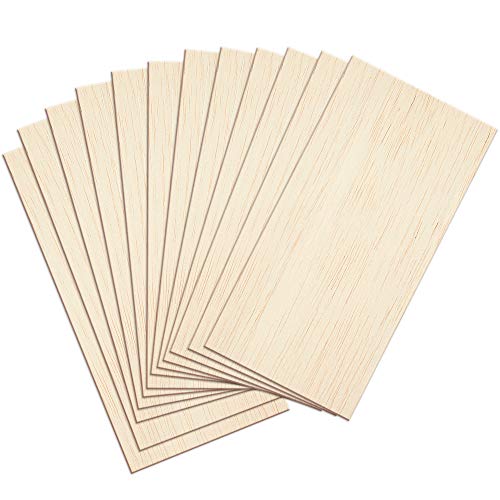 12 Sheets 8x4 Inch Unfinished Balsa Wood Sheets Thick for Crafts Hobby- 2mm Thick by Craftiff - size: 12 Sheets