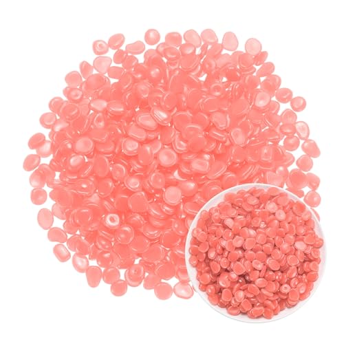 M METERXITY 1000-Pack Glow in The Dark Rocks, 0.43" Resin Outdoor Garden Decorations Luminous Pebbles Stones for Garden Plants/Aquarium/Backyard Path, Aquarium Gravel [Orange] - color: Orange
