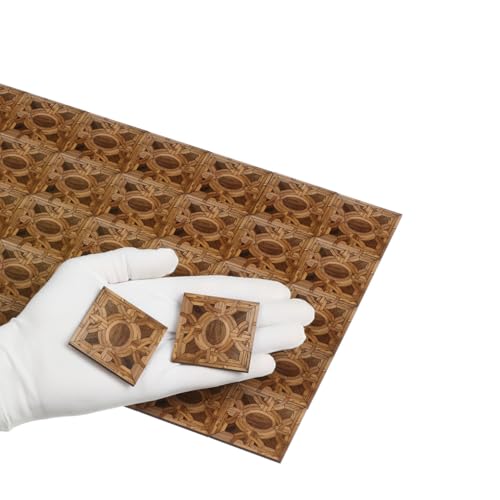 Miniature Parquet Flooring Tiles for Dollhouse Interiors, 1:12 or 1:6 Scale Flooring for Architectural Modeling and Diorama, REDUCIO! - color: Antique Walnut