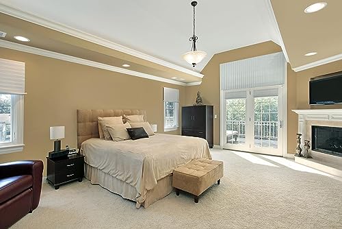 Outwater 10 Pack 48 Inch Crown Moulding (40 Feet in Total), 1-1/2" Face x 1-3/4" High x 1-1/8" Projection – Primed White High Density Polystyrene Decorative Trim for Walls & Ceilings - size: 1-3/4" x 1-1/8"