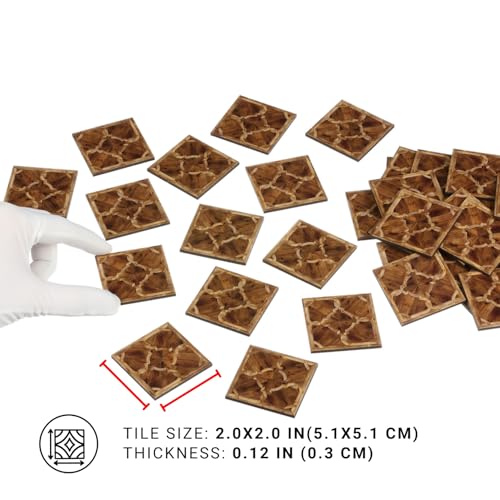 Miniature Parquet Flooring Tiles for Dollhouse Interiors, 1:12 or 1:6 Scale Flooring for Architectural Modeling and Diorama, REDUCIO! - color: Baroque Brown
