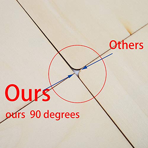 Ruisita 100 Pieces 2 x 3 Inches Unfinished Wood Pieces Rectangle Blank Sharp Corners Wooden Sheets for DIY Arts Craft Project