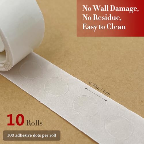 1000-Pack Transparent Adhesive Dots, Double-Sided Removable Glue Points for Balloons and Craft Projects