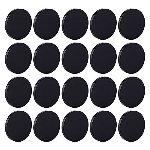 FINGERINSPIRE 80 Pcs Black Circles Acrylic Sheet 1" Circular Miniature Bases 3mm Thick Blanks Action Figure Display Base Round Acrylic Base for Miniatures Wargame Halloween Christmas Craft Keychain - color: Black