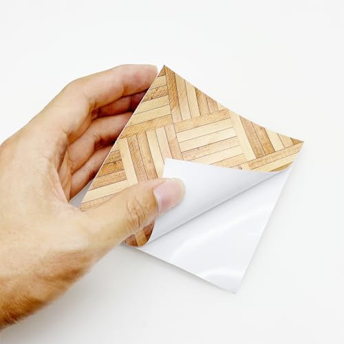 16 PCS Miniature Mini House Floor Tiles Self Adhesive Floor Tiles Faux 3D Brick Wall Paper Sticker for Mini House Decoration, 3.94 Inch, Checked Pattern - color: Checked Pattern