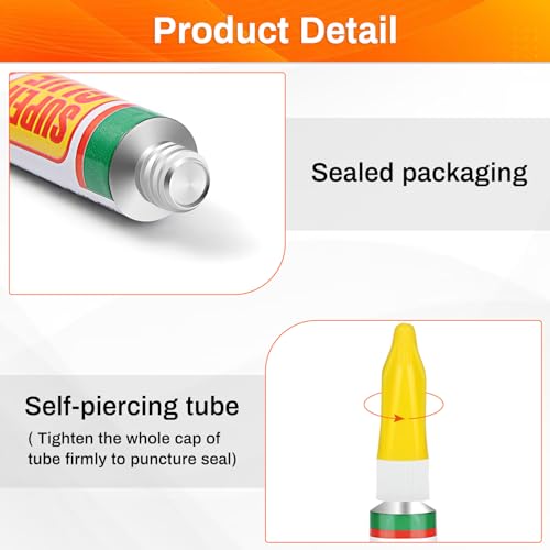 3g X 6 Pack Super Glue for Single Use, Super Fast Strong Adhesive Cyanoacrylate Glue with Anticlog Cap for Micro Precising Controlled Jewelry Repair Wood Metal DIY Crafts - style: 6 X 3G，New
