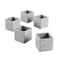 Ivy Lane Design Smooth Square Favor Flower Pots, Gray Stone, Set of 5 - color: Gray Stone, size: Square