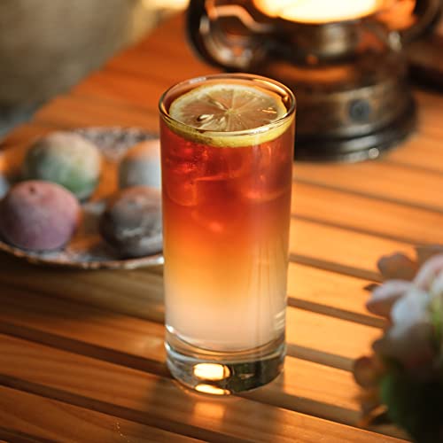 LUXU Highball Glasses,6pc Drinking Glasses,8 oz Tall Glass Sets - style: 7 OZ