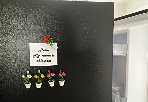 5 Miniature Roses Fridge Tiny Magnets Flower Clay Pots Collection Set Ceramic Plants Scale 1:12 For Gifts Home Office Kitchen Decoration