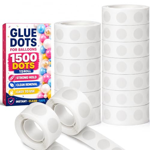 1500 PCS Glue Dots, Sticky Dots, Glue Dots Double Sided, for Balloons Craft