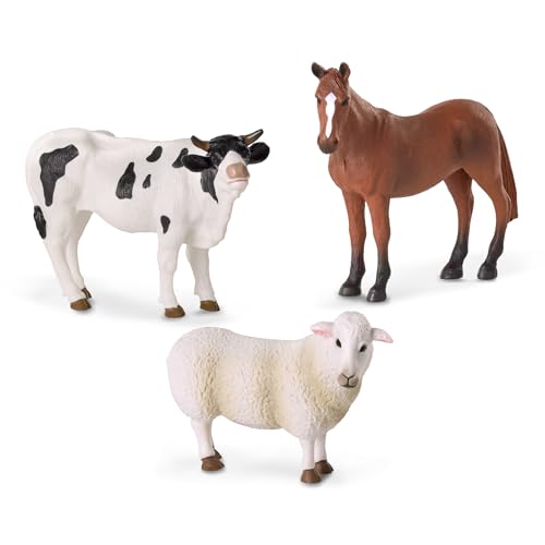Terra by Battat Farm Animal Toys, 3-Piece Realistic Figurines, Animals