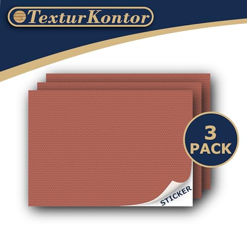 3 Sheets Self-Adhesive Decorative Film Roof Tiles for Model Making in Scale 1:87 Scale H0 (UK: 3.5 mm Scale) (roof Shingles Roofing Felt) - color: Roof Shingles Roofing Felt