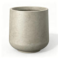 Kante Weathered Concrete Planter 13" Dia All-Weather Round Accent Pot - color: Buff Concrete, size: 11.6" D