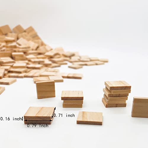 XYSMZM 100 Pcs Wood Blank Letter Tiles, Unfinished Wood Pieces