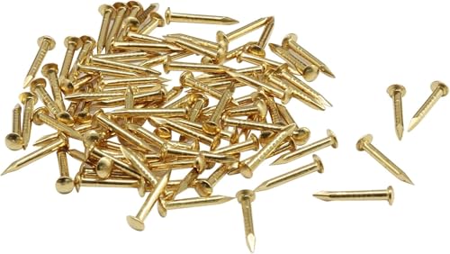 Tiny Wooden Nails for DIY Craft Projects, Antique Drawer Repairing, Mini Boxes Decorative Accessories[Set of 200pcs] (1×10mm, Gold) - color: Gold, style: 1*10mm