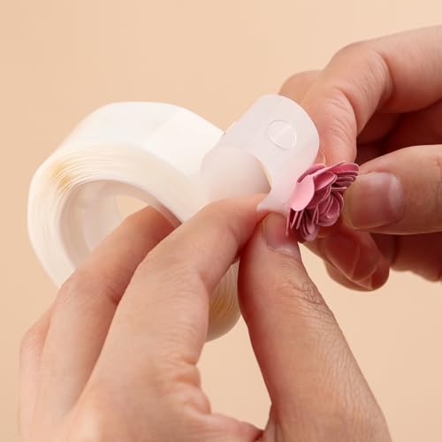 Briartw 1800 Pcs 1/8in (3mm) Clear Mini Glue Point Dots,6 Roll Double Sided Self-Adhesive Dots Stickers for Craft,Ultra Thin Adhesive Dots,Permanent Sticky DIY Craft Dots,for Small Embellishments - size: 1/8in (3mm)