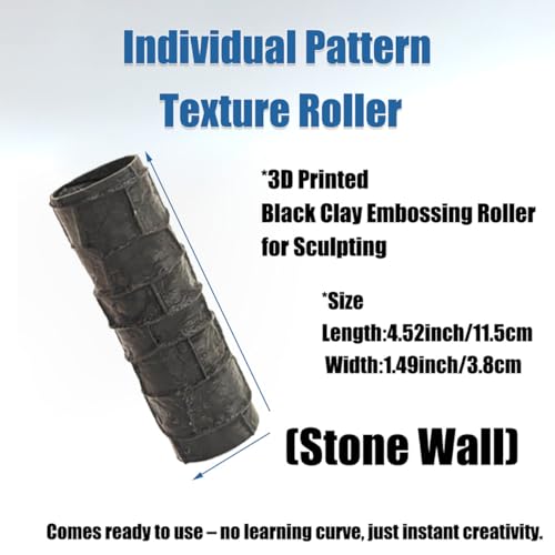 3D Printed Terrain Texture Roller, Tabletop Wargame Craft Tool - color: 1PC Urban retro brick pattern