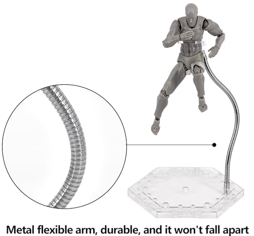 3-Pack Clear Action Figure Display & Holder Base, Compatible with HG, RG, SD, SHF Gundam 1/144 Toy, Doll Stop Motion Stand & Screwdriver