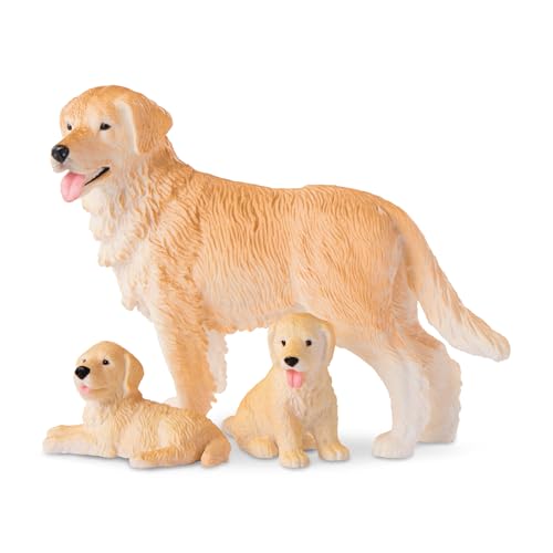 Terra by Battat Toy Golden Retriever Dog Family, 4 Animal Figures, Animals - style: Dog Family