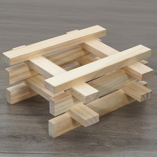 Wood Strips Slats Wooden Dowels for Crafts 3/4"x 1.5" x 12", 10 PCS Decorative Wood Trim Planks for Wall, Square Wooden Sticks for Crafting, Unfinished Pine Lumber Pieces for Woodworking Models Making - size: 3/4" x 1.5" x 12"-10 PCS