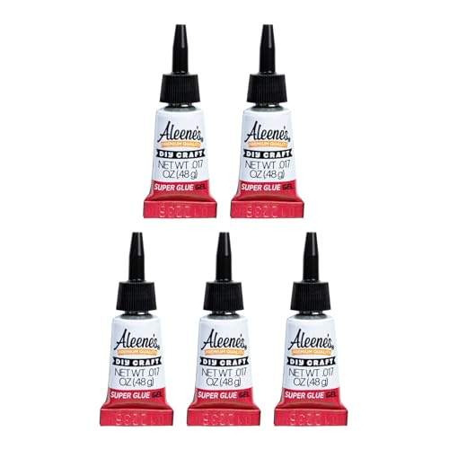 Aleene's DIY Craft Glue Gel, Industrial Strength Glue, Super Strong Adhesive, Clear, 5 Pack
