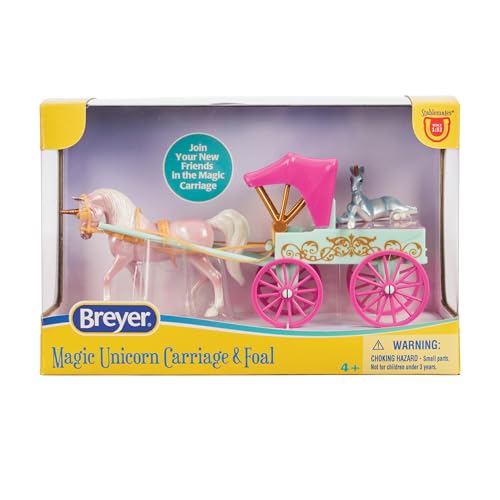 Breyer Horses Stablemates Series | Unicorn Magic Carriage and Foal | B-SM-10666