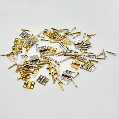 20PCS RC Car Mini Door Folding Hinge with Screws for RC Car Truck DIY Model Toy Hinge Parts (Mix Color) - color: Mix Color