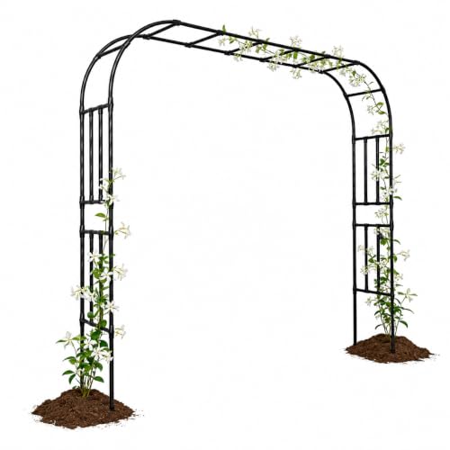 Heavy Duty Garden Arch Trellis, 98.4 x 94.8 in, Extra Wide - size: 98.4 x 94.8 x 15.8 Inch