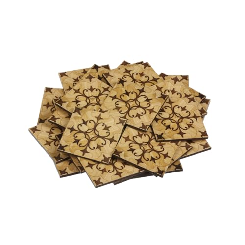 Miniature Dollhouse Flooring, Wood Look Parquet Floor Tiles for 1:12 and 1:6 Scale Dioramas and Roomboxes, REDUCIO! - color: Florentine Honey