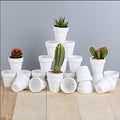 FCFKUK 24pcs Small Mini Clay Pots, 2.5'' Terracotta Pot Clay Ceramic Pottery Planter, Cactus Flower Terra Cotta Pots, Succulents Nursery Pots, with Drainage Hole, for Indoor/Outdoor - color: White
