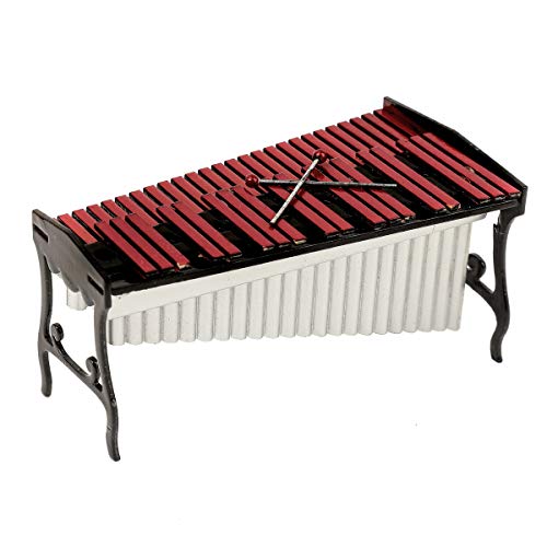 Miniature Xylophone Replica with Box Collectible Desktop Sculpture Ornament - color: Xylophone