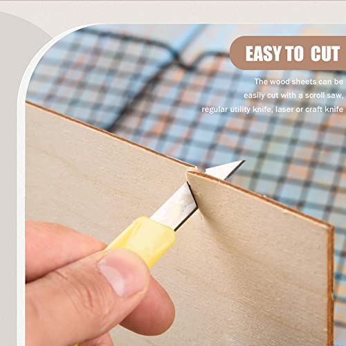 6 Pack Basswood Sheets 12 x 18 x 1/8 Inch-3 mm Unfinished Plywood for Craft Thin Wood Boards Sheets Rectangle Wood Panels for DIY School Projects, Painting, Laser Projects, Woodworking, Model Making - size: 12 x 18 x 1/8 Inch