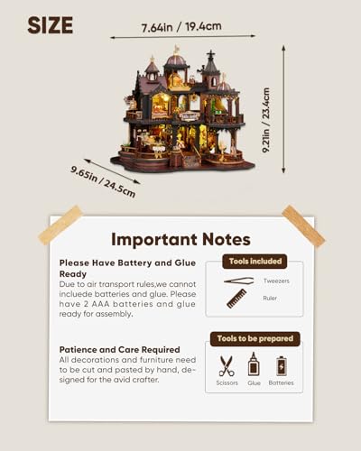 DIY Miniature House Kit Dollhouse Kit for Adults to Build Mini Magic House - color: Magic Eltz Castle