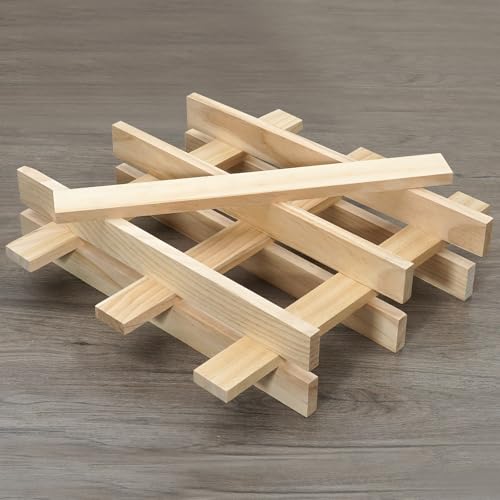 Wood Strips Slats Wooden Dowels for Crafts 1/2"x 1.5" x 15", 10 PCS Decorative Wood Trim Planks for Wall, Square Wooden Sticks for Crafting, Unfinished Pine Lumber Pieces for Woodworking Models Making - size: 1/2" x 1.5" x 15"-10 PCS