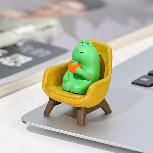 Mini Frog Figurines Set, Cute Home Office Desk Decor, 6 Pieces, Small Frog Set for Dashboard Ornaments and Fairy Garden Decor, Funny Gifts for Frog Lovers - style: Frog Set of 6
