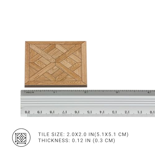 Miniature Parquet Flooring Tiles for Dollhouse Interiors, 1:12 or 1:6 Scale Flooring for Architectural Modeling and Diorama, REDUCIO! - color: Sunlit Parquet