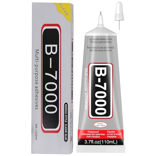 3.7oz B7000 Rhinestone Clear Glue for Jewelry Making, 110 ml Multipurpose Adhesive Jewlery Glue for Fabric, Tumblers, Rhinestones DIY Crafts, Nail Art, Makeup, Shoes, Cell Phones, Tablet, Wood - color: 1 PCS × 110ml Each