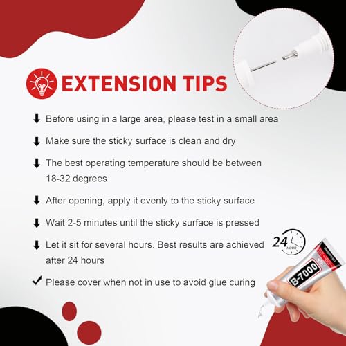 4 PCS 50ml B7000 Glue Clear with Precision Tip, Bedazzling Glue - size: 50ml 4pcs