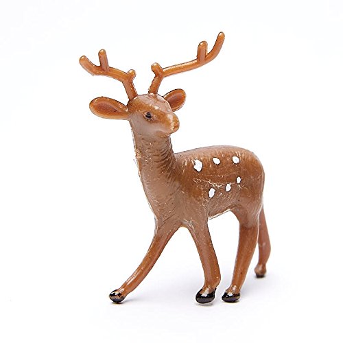 Factory Direct Craft Group of 12 Plastic Standing Brown Deer for Christmas Villages and Everyday Crafting (2 1/2 Inch) - color: Brown Deer (12pk) Style 2, size: Package of 12